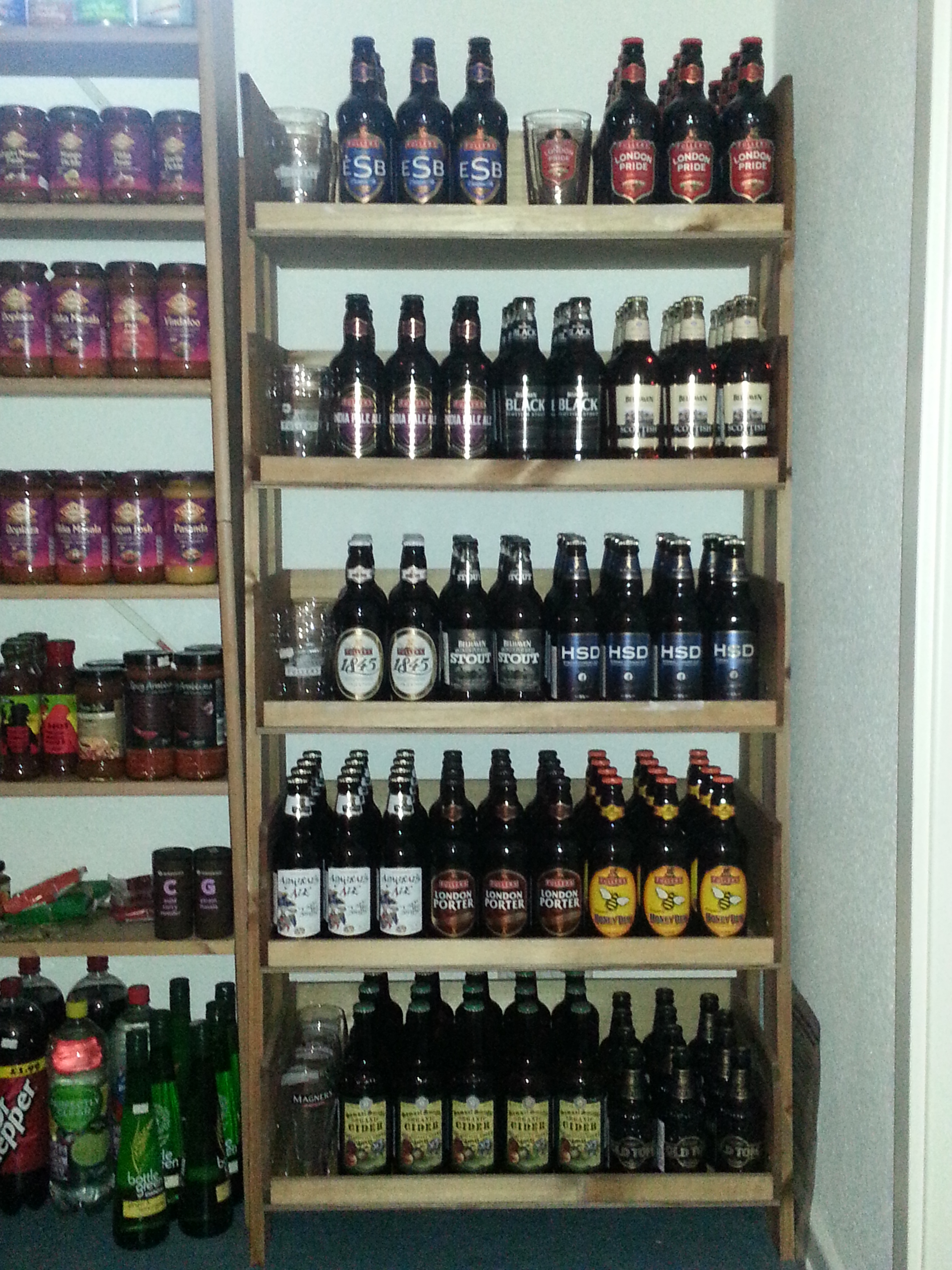 I stock a good range of Fullers beers and Cider and beer pint glasses